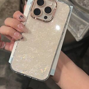 Glittery Cream Phone Case